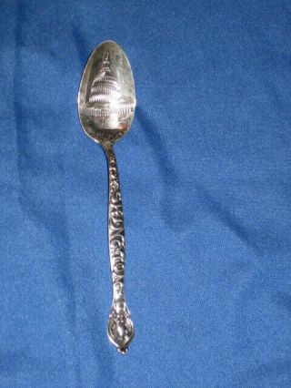Vintage Sterling Silver " Washington " 4 1/4 " Souvenir Spoon 9.  27g