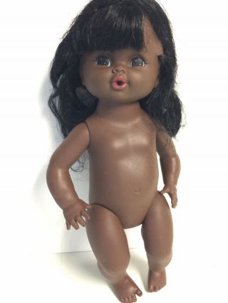Vintage Plastic Baby Doll,  12” Vintage Black Baby Doll,  African American