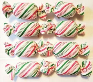 Primitive Country Bowl Filler Ornies/accents Christmas " Candy Kisses " 8 Pc Set