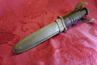Rare Utica Us M3 Knife With Us M8 Scabbard