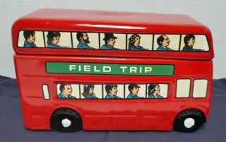 Rare Double - Decker Bus " Piccadilly Circus " Transportation Cookie Jar