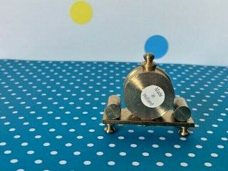 Solid Brass Dollhouse Miniature - Mantle Clock 3
