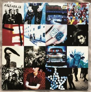 U2 Achtung Baby 12” Lp 1991 Island Rare Withdrawn Cover Ex/vg,