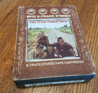 The Clash Combat Rock 8 Track Tape With Slipcase 1982 Epic Rare Rock The Casbah