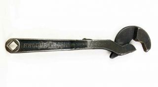 Early Antique Spring Loaded Head Pipe Wrench Embossed " Masterench " 8 Inch Long