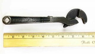EARLY ANTIQUE SPRING LOADED HEAD PIPE WRENCH EMBOSSED 