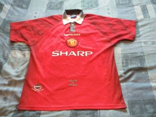 Official Old Rare Manchester United Home Football Shirt - Jersey Large Man.