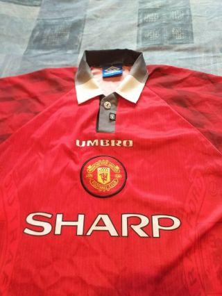 Official Old Rare Manchester United Home Football Shirt - Jersey Large Man. 2