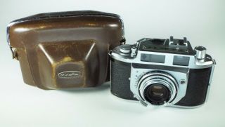 Rare Minolta A - 2 35mm Film Camera W/ Chiyoko Rokkor F/2.  8 45mm Lens,  Case