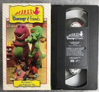 Barney & Friends My Family’s Just Right For Me (vhs,  1992) Time Life Rare