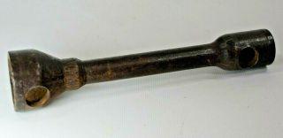 Antique Lug Nut Wrench 10 " Long,  1 1/2 " X 7/8 " Heavy Iron
