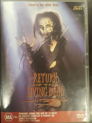 The Return Of The Living Dead 3 Rare Dvd Brian Yuzna Cult Horror Zombie Film