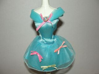 1994 My First Barbie Princess Blue Dress With Bows Clothes