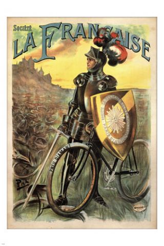 La Française Bicycle Tire Company Vintage Ad Poster France 24x36 Hot