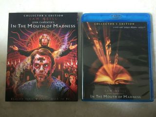 In The Mouth Of Madness Blu - Ray Scream Factory Rare Slipcover Collectors Edition