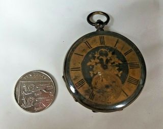 Rare Antique Vintage Gold Metal Pocket Fob Watch Engraved Circa 1800 Victorian