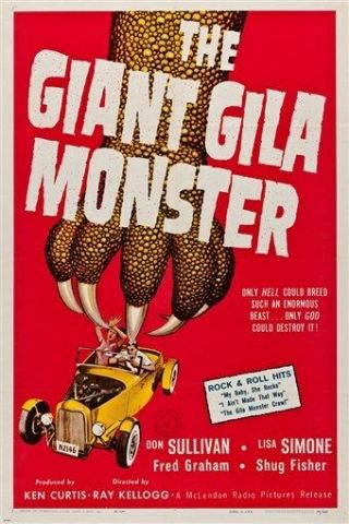 The Giant Gila Moster 1959 Vintage Horror Film Poster Science Fiction 24x36