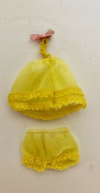 Vintage 1970s Topper Dawn Yellow Baby Doll Dolls Pajamas