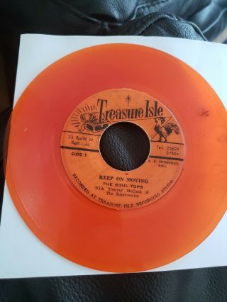 The Soul Tops,  Keep On Moving,  Ja Treasure Isle.  Orange Vinyl. ,  Rare.