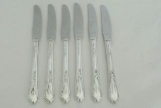 6 Oneida Ltd Wm A Rogers A1 Plus Meadowbrook Heather Silverplate Grille Knives