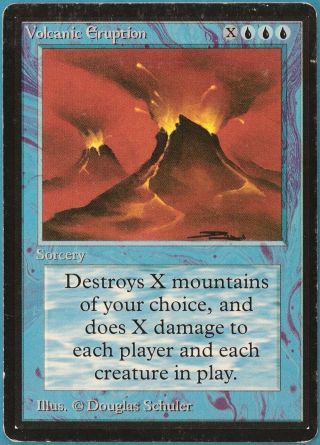 Volcanic Eruption Beta Pld Blue Rare Magic Gathering Card (id 140760) Abugames