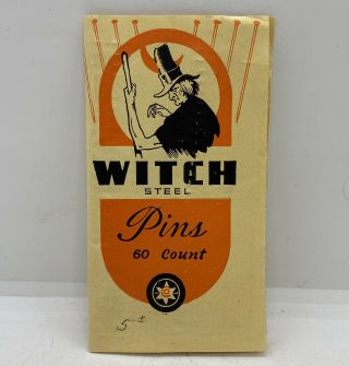 Old Halloween Collectible Vintage Rare 1940’s Witch Pins Black Cat Advertising