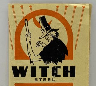 Old Halloween Collectible Vintage Rare 1940’s WITCH Pins Black Cat Advertising 3