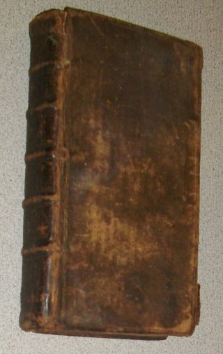 Rare 1743 Antique Leather Book Antiquarian British Merchant