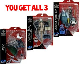 Extremely Rare Nightmare Before Christmas Select Series Wave 4 Set Of 3 Figures