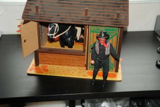 The Lone Ranger Rides Again " Stables " One Off The Rarest Playset