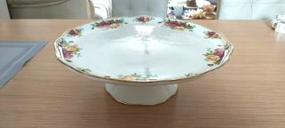 Royal Albert Old Country Roses Footed Cake Stand / Plate.  Rare