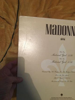 MADONNA – Material Girl Rare U.  S Promo 12” Vinyl Single 1985 2