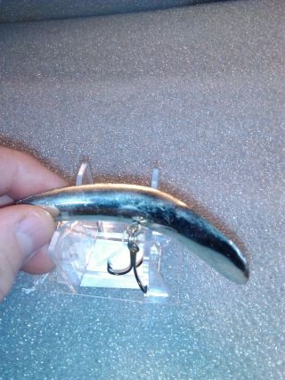 OLD LURE VINTAGE SILVER U20 FLATFISH FOR PIKE AND WALLEYE FISHING,  GREAT BAIT. 2