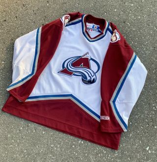 Vintage Colorado Avalanche Nhl Hockey Jersey By Ccm Rare 90s Xxl Stitched
