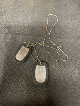2 Antique Military Dog Tags
