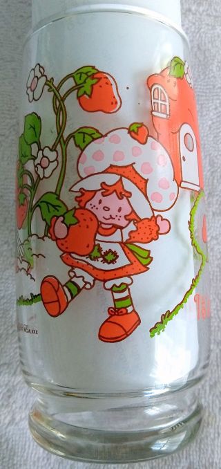 Strawberry Shortcake Glass From American Greetings Corps.  1980.