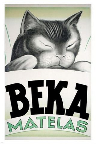 Beka Mattress International Vintage Ad Poster Collectors One - Of - A - Kind 24x36