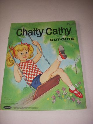 Chatty Cathy Cut - Outs - Whitman,  1964,  Folder Only,  No Paper Doll Or Clothes