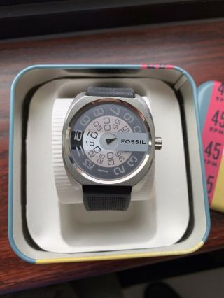 Fossil Rare Vintage Jump Hour Watch Jr - 8865 Baw