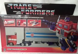 Transformers Autobot Commander Optimus Prime 1984 Hasbro Authentic Vintage