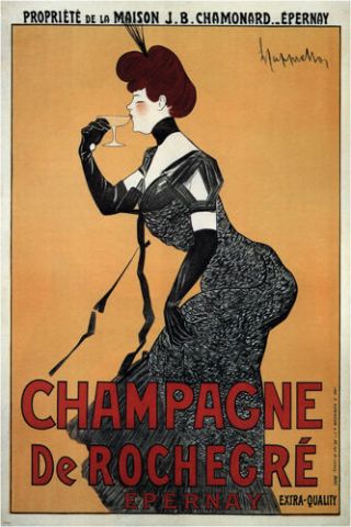 Champagne De Rochegré Vintage Ad Poster Leonetto Cappiello France 24x36