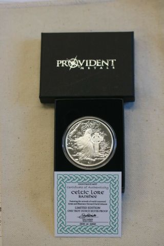 Rare 1 Oz.  999 Silver Proof Gem Banshee Celtic Lore Series Stock 1