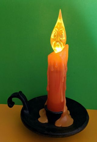 Hallmark Haunted Halloween Flickering Ghost Face Candle Decoration Rare And Htf