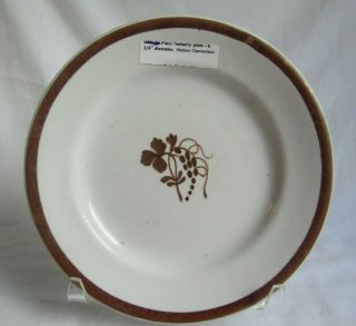 Antique Clementson Ironstone China Tea Leaf 6 - 3/4 " Plate Copper Luster