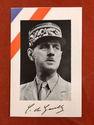 Charles De Gaulle 1943 Rare Photo Publiée à Londres Pendant La Guerre 39/45