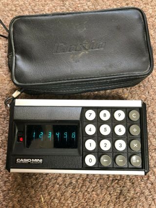 Rare Vintage Casio Mini Electronic Calculator,  Case