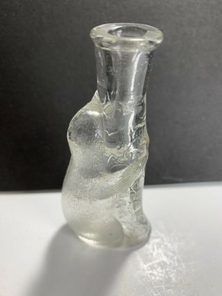 Rare Vintage Glass Candy Container Bear Climbing Tree