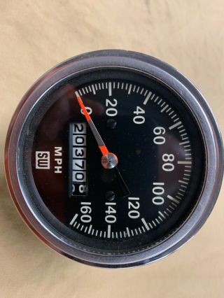 Vintage Stewart Warner Speedometer 3 3/8 Sw