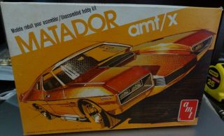 Rare Vintage Complete 1977 Matador Amt/x Amt 1:25 Scale Plastic Model Kit T220