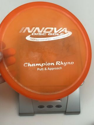 Rare Gummy Pfn San Marino Innova Champion Rhyno | Orange | 172g Disc Golf Putt